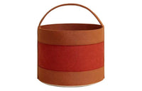 HERMES Wool Twill Blend Bucket Bags Handbags Small Size Women's Dark Orange & Brown