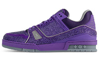 LOUIS VUITTON Trainer Low-Top Skateboard Shoes Men's Purple