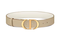 DIOR Cow Leather Belts Women's Width 3.5cm