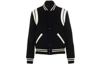 SAINT LAURENT Women's Teddy Jacket Black White