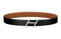 HERMES Leather Belts Men Black