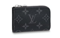LOUIS VUITTON Coin Purse Monogram Eclipse Black Gray