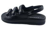CHANEL Strap Sandals Women's Black