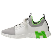 HERMES Wear-Resistant Low-Top Casual Shoes Men's White Gray Green