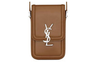 SAINT LAURENT SOLFERINO Cow Leather Crossbody Bag, Shoulder Bag Men's Fox Color