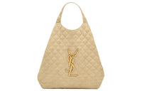 SAINT LAURENT Suede Handbag Tubas Women's Light Umber