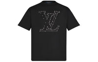 LOUIS VUITTON Printing Embroidered Short Sleeve Black Men's