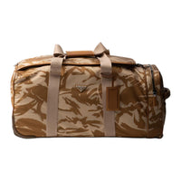 PRADA Nylon With Leather Handbag Travel Bag Women's Khaki