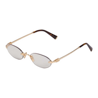 MIU MIU Metal Rectangular Sunglasses Unisex Gold