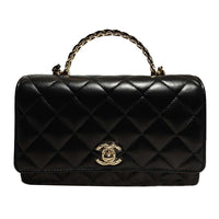 CHANEL WOC Leather Shoulder Bag Crossbody Bag Handbag Women's Black