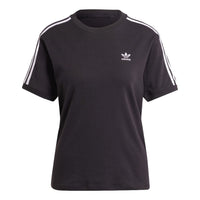 (WMNS) adidas Lifestyle 3-Stripes T-shirt Asia Sizing 'Black' IU2420
