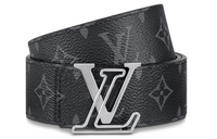 LOUIS VUITTON Cow Leather Leather Belts Unisex Width: 4cm