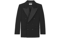 SAINT LAURENT Double-breasted Wool Tuxedo Jacket