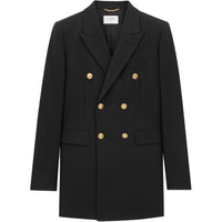 SAINT LAURENT Wool Gabardine Blazer 'Black'