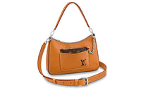 LOUIS VUITTON Epi Grain Cow Leather Shoulder Bag, Portable Crossbody Bag Women's Caramel Brown Yellow