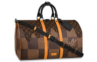 LOUIS VUITTON X Nigo Keepall Bandouliere Damier Ebene Giant 50 Brown