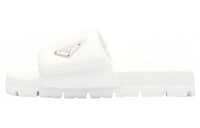 PRADA Soft Padded 20mm Slide Sandal White Nappa Leather Women's