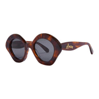 LOEWE Acetate Round Sunglasses Unisex Tortoiseshell