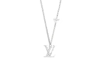 LOUIS VUITTON 925 Sterling Silver Necklaces Men's Silver