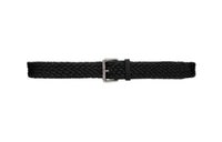 SAINT LAURENT Elegant Woven Belt Men's Black 4cm