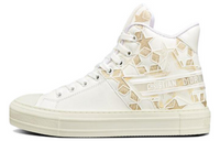 DIOR Walk'n'Dior Platform Shoes High-Top Stylish Skateboarding Shoes Women's Gold