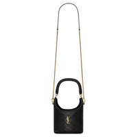 SAINT LAURENT Sheepskin Handbag Women's Black