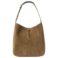 SAINT LAURENT LE5A7 Calf Suede Shoulder Bag Tubas Women's Tan