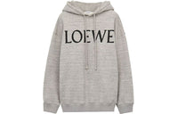 LOEWE Women's LOEWE Oversize Cotton Hoodie Grey Melange