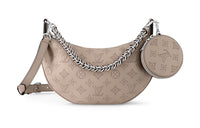 LOUIS VUITTON Cow Leather Shoulder Bag Crossbody Bag Small Size Women's Elephant Gray