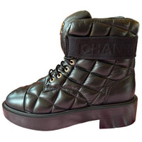 CHANEL 23B Ankle Boots Women's Black