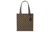 PRADA Symbole Leather Tote Bag Shopping Bag Shoulder Bag Handbag Men's Black/Beige Yellow