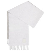 LOEWE Cashmere Knit Scarves Women's White/Light Gray