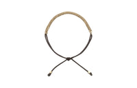 SAINT LAURENT 18 carat Gold Leather Bracelets Women's Black