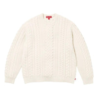 Supreme Applique Cable Knit Sweater 'White' SUP-FW23-230