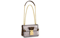 LOUIS VUITTON Embossed Patent Leather, Cow Leather Chain Bag, Crossbody Bag, Shoulder Bag Women's
