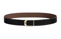 HERMES Double-Sided Ring Smooth Buckle Leather Belts Men's -