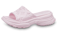 LOUIS VUITTON Pool 55 Rubber Sole Odor Resistant Slide Slippers Women's Pink