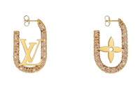LOUIS VUITTON Metal Earrings Women's Gold