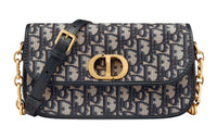 DIOR 30 Montaigne Fabric Shoulder Bag Crossbody Bag Regular Women's Blue