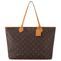 LOUIS VUITTON Cow Leather Tote Bag Shopping Bag Shoulder Bags Men's Brown