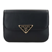 PRADA Calfskin Crossbody Bag Shoulder Bag Women's Black