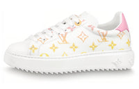 LOUIS VUITTON Time Out Sneakers 'White With Orange Ombre Monogram' Women's