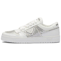PRADA Crystal-embellished Leather Sneakers