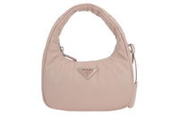 PRADA Lambskin Crossbody One Shoulder Handbag Women's Beige Pink