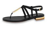 LOUIS VUITTON Dita One Strap Sandals Women's Black