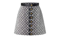 LOUIS VUITTON SS23 Casual Short Skirts Women's Gray Black