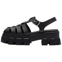 PRADA Monolith Foam Rubber 55mm Sandals Black Women's