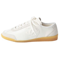 CHANEL 24B Low-Top German Army Trainers Casual Shoes Women's White
