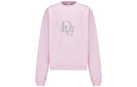 DIOR X ERL SS23 Oversized Sweatshirt Heathered Pink Cotton Fleece