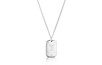 LOUIS VUITTON Locket Necklace Engraved Monogram